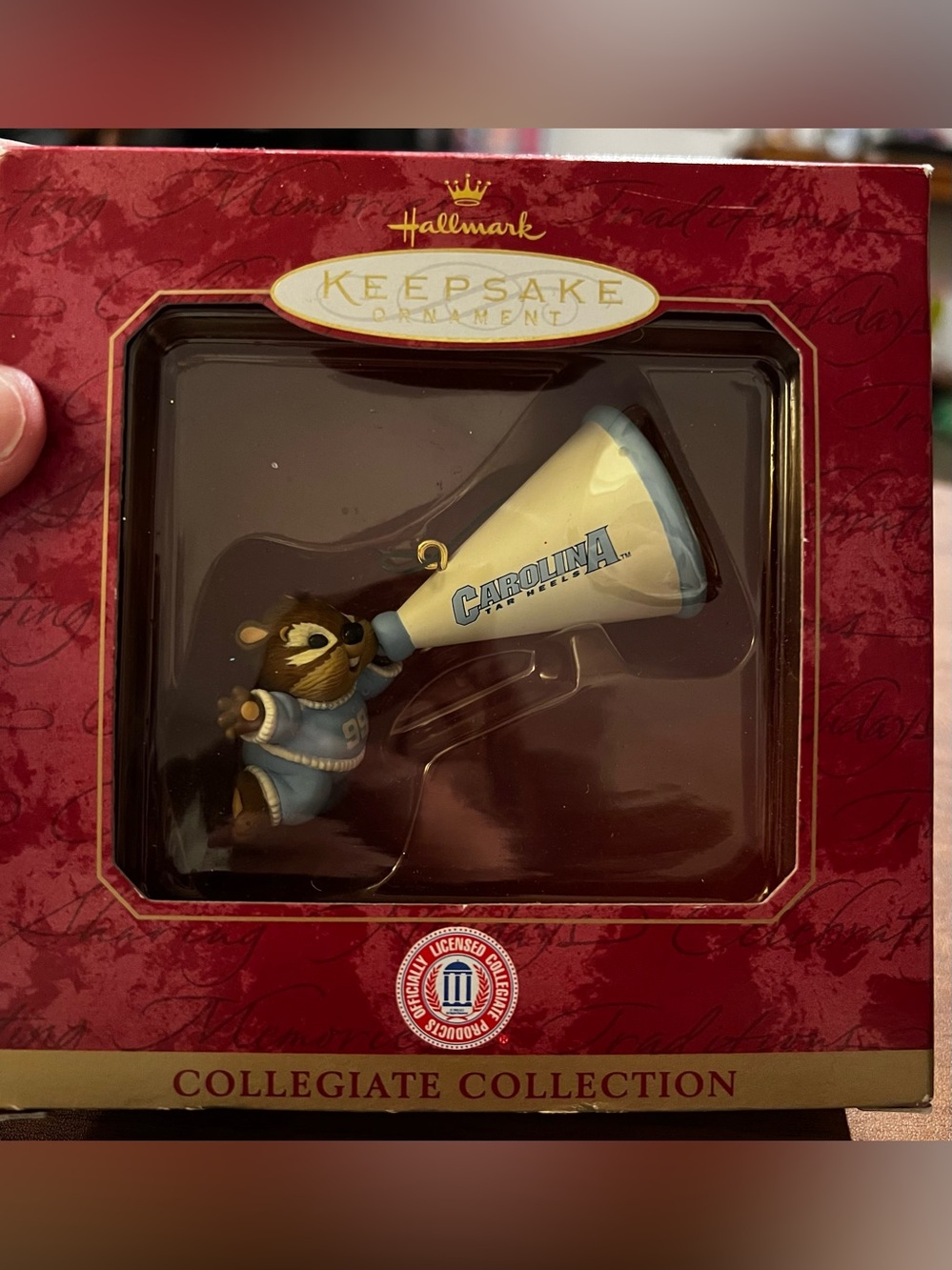 VTG Hallmark Keepsake Collegiate Collection Carolina Tar Heels Ornament, 1999